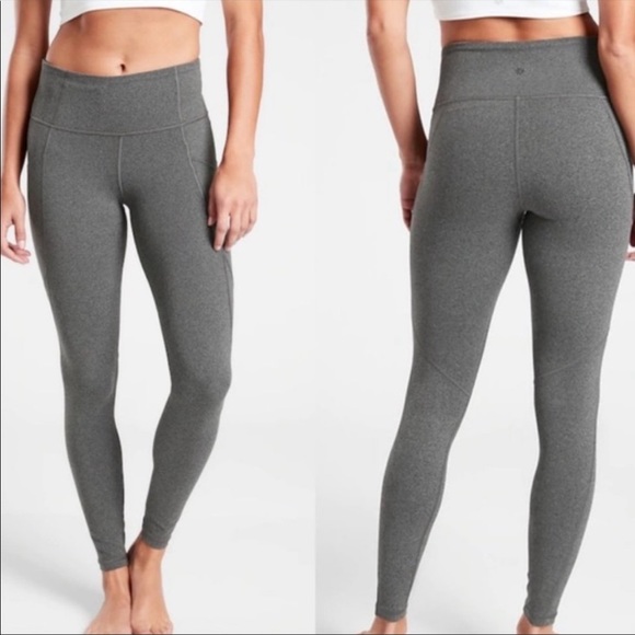 Athleta Gray Salutation Stash Pocket Legging - Picture 2 of 10